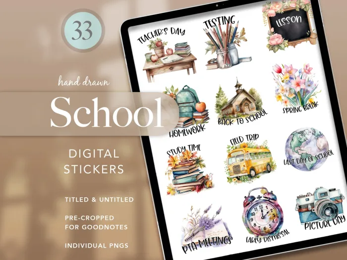 School & Teacher Planner Stickers