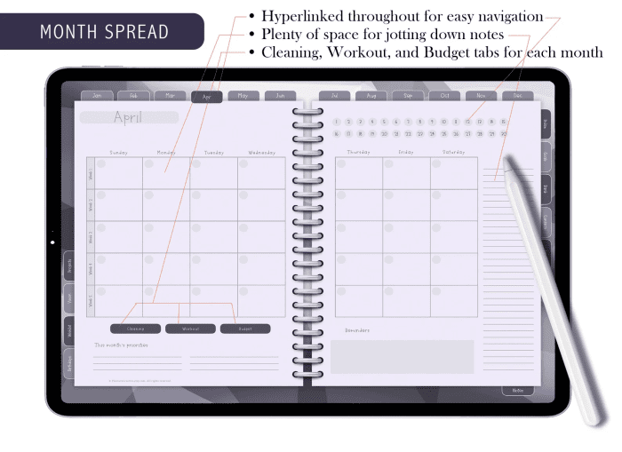 Foggy Day Undated Digital Planner - Image 7