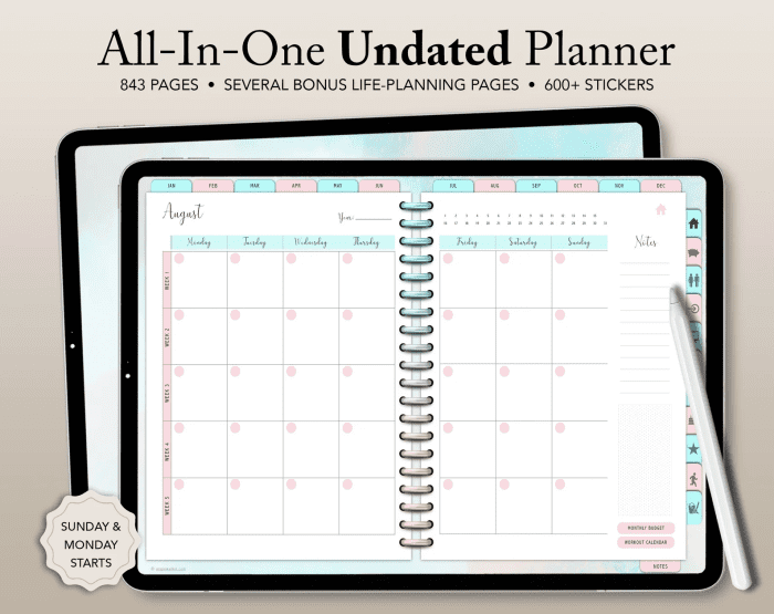 Faded Memory UNDATED Digital Planner