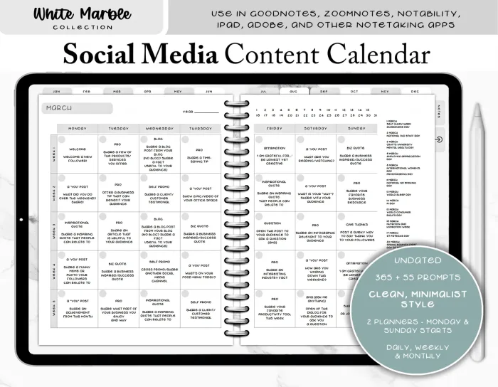 Social Media Calendar