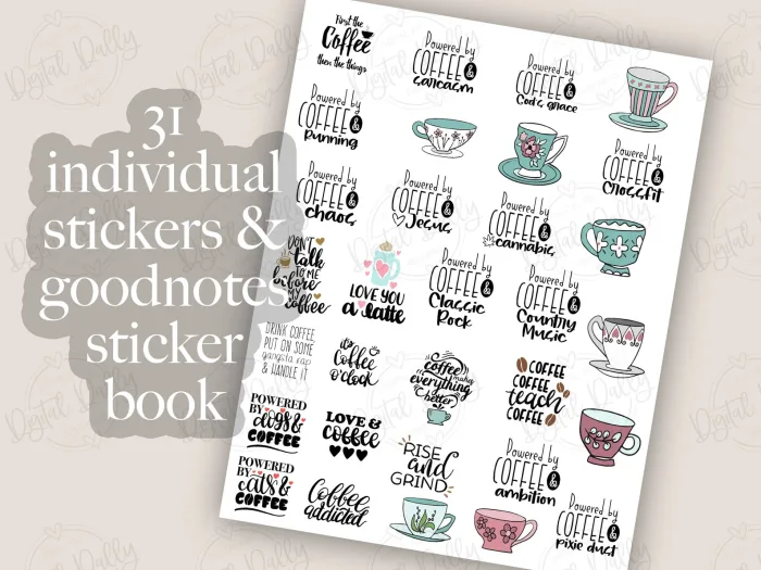 Coffee Digital Stickers - Image 2