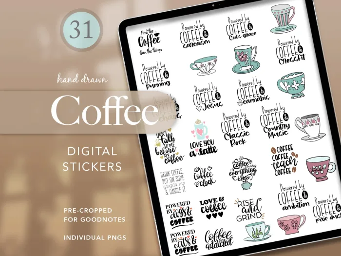 Coffee Digital Stickers