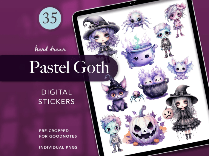 Pastel Goth Stickers