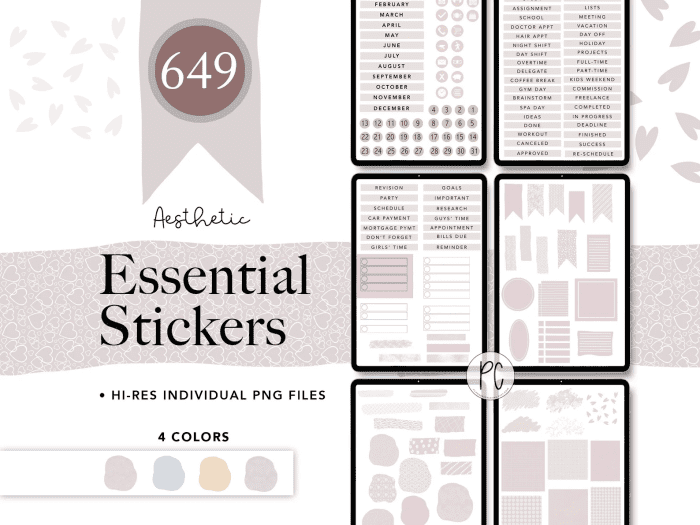 Aesthetic Digital Stickers