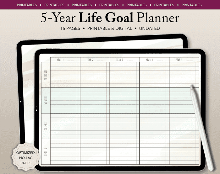 Life Goal Planner, 5 Year