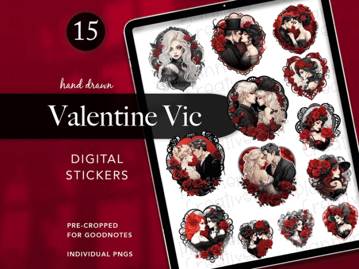 Victorian Goth Stickers