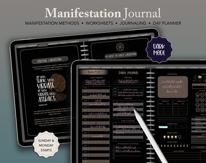 Manifestation Journal DARK